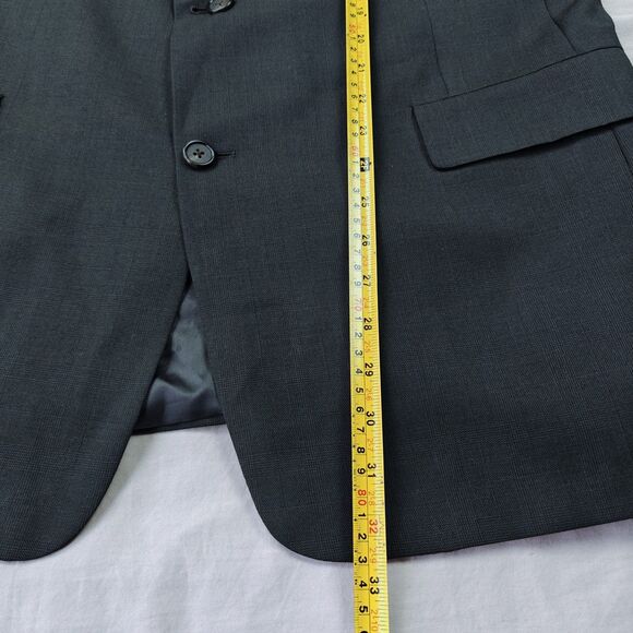 Hart Schaffner Marx Gold Trumpeter Blazer Men's 44R Dark Grey Suit Jacket - Picture 9 of 11